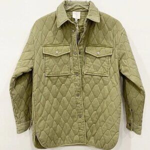 Joie Quilted Snap Closure Utility Jacket, Size M